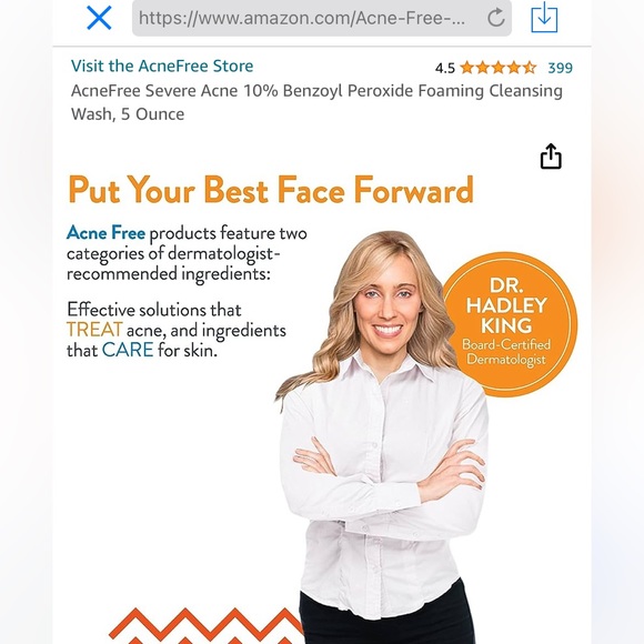 (2)Bottles of *Acne Free dermatology inspired care maximum strength4 severe acne - Picture 10 of 12